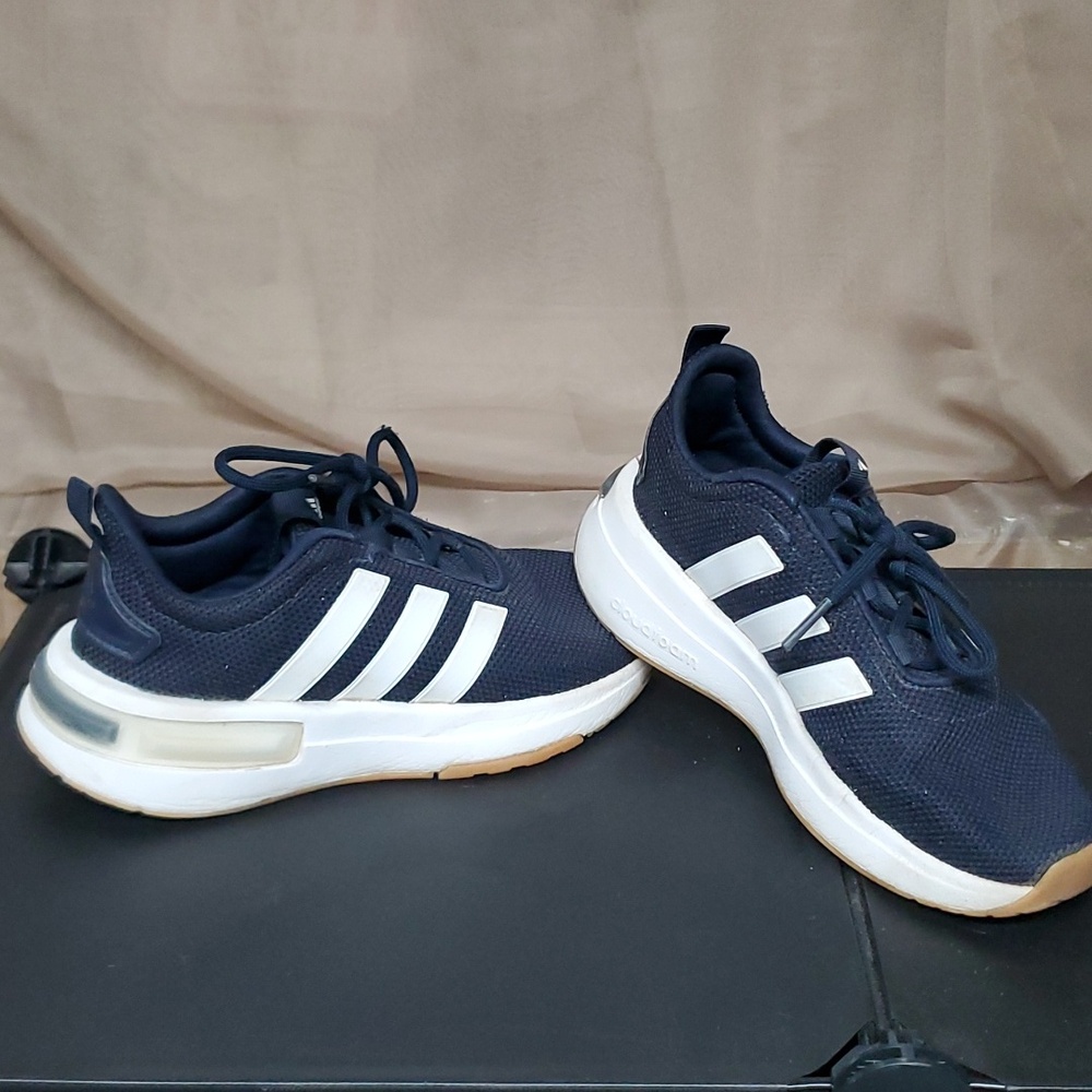 Adidas cloudfoam kids sneakers, navy blue, size 1